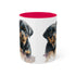 Rottweiler Pupies - Color Accent Mugs, 11oz